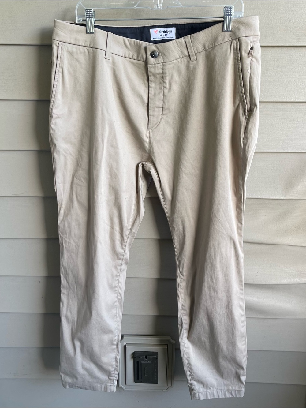 Birddogs Pants Mens 36 X 30 Khaki Performance Chino Unlined Stretch Boomstick